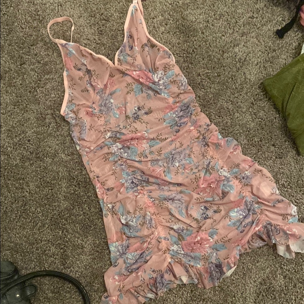 Floral Pink and Purple Dress